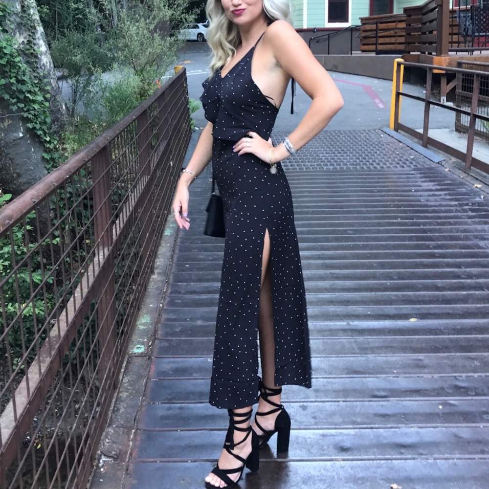 Polk dot midi dress